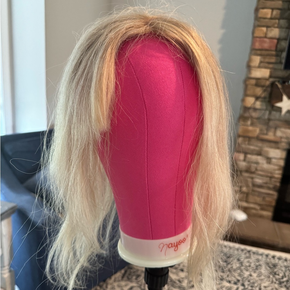 100% Human Hair Hair Topper Blonde